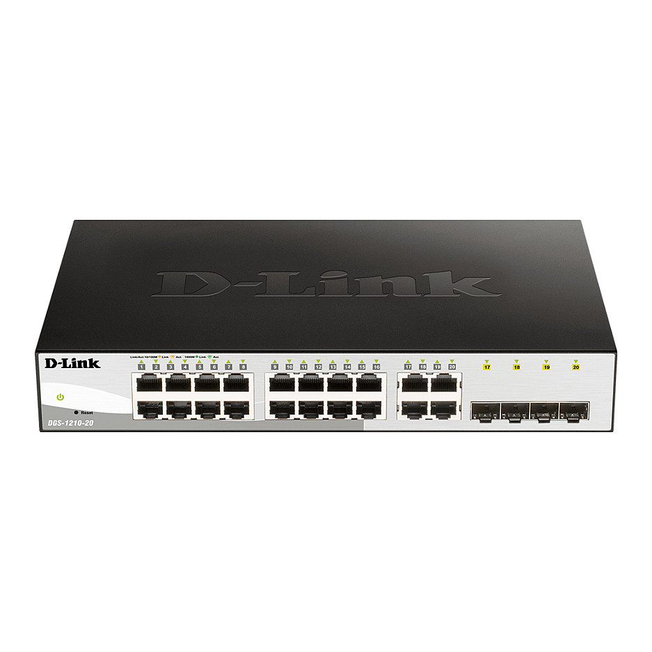 Switch D-Link DGS-1210-20/E M RM LWL MDI 1HE, 20 porte - 1
