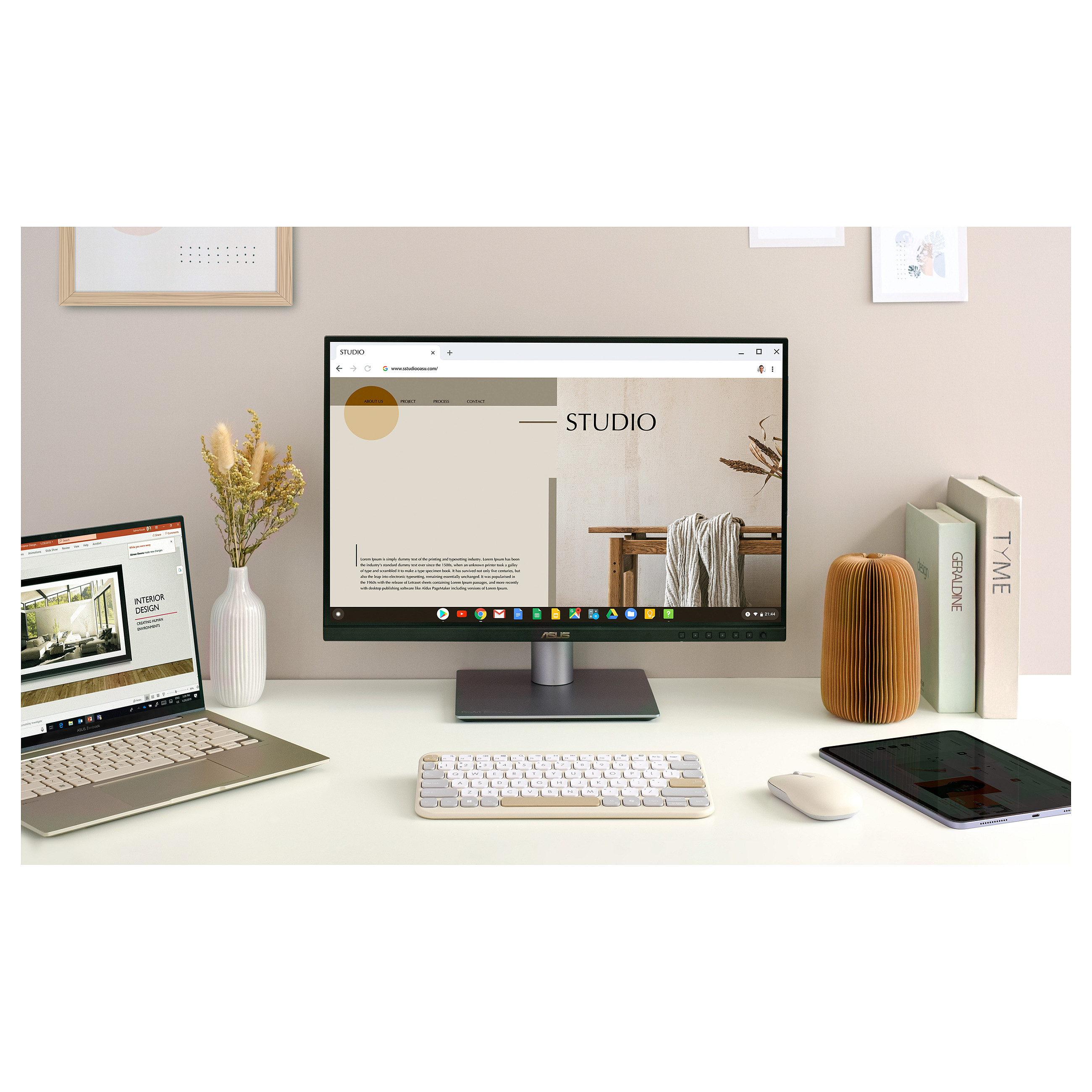 Tastierë Gaming ASUS KW100 Wireless / QWERTZ / German Language – Bezhë - 12