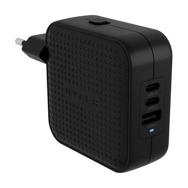 Karikues USB-C Targus HYPER HJ1003BKWWGL, 70W, 2x USB-C, 1x USB-A, GaN, Power Delivery 3.0, PPS - Zezë
