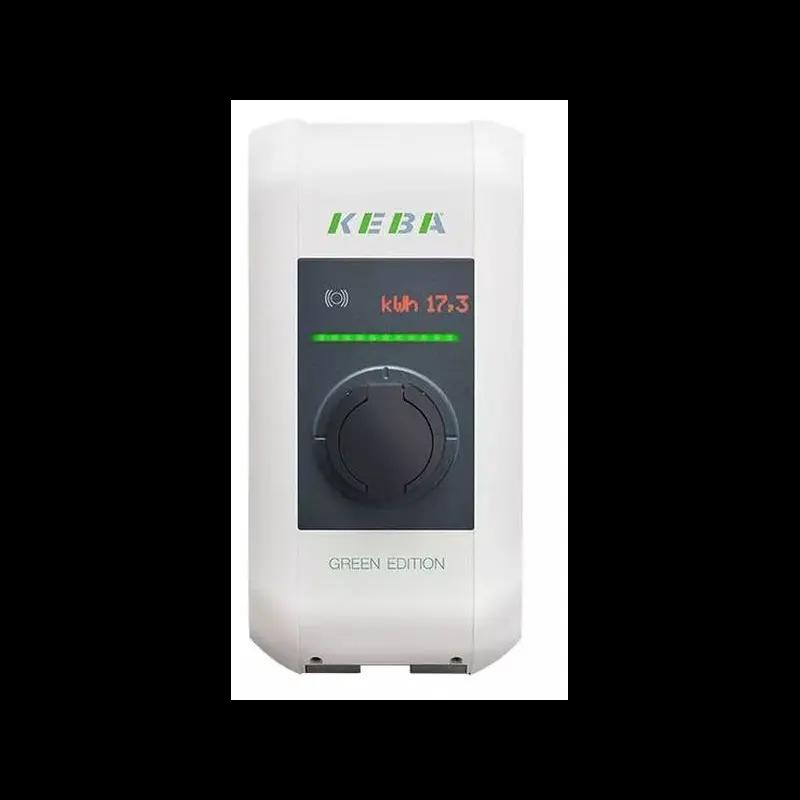 Stacion Karikimi KEBA KeContact P30 x-series, 22 kW, 3-fazor, Prizë Type 2, RFID, Wi-Fi, ISO 15118 Ready, Matës Energjie, IP54, IK10 - Bardhë/Zezë