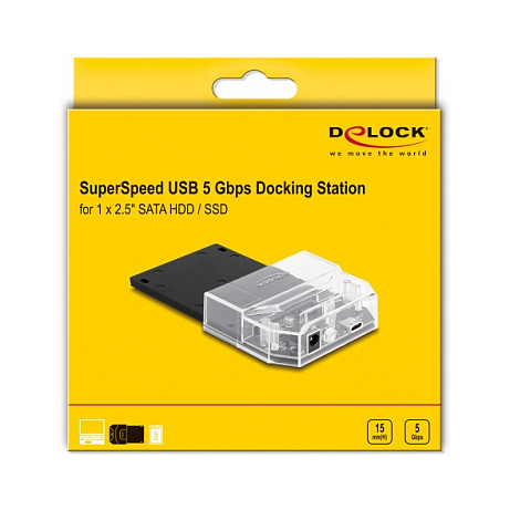 Docking Station për SSD SuperSpeed USB 5Gbps / 1×2.5″ SATA HDD/SSD - 7