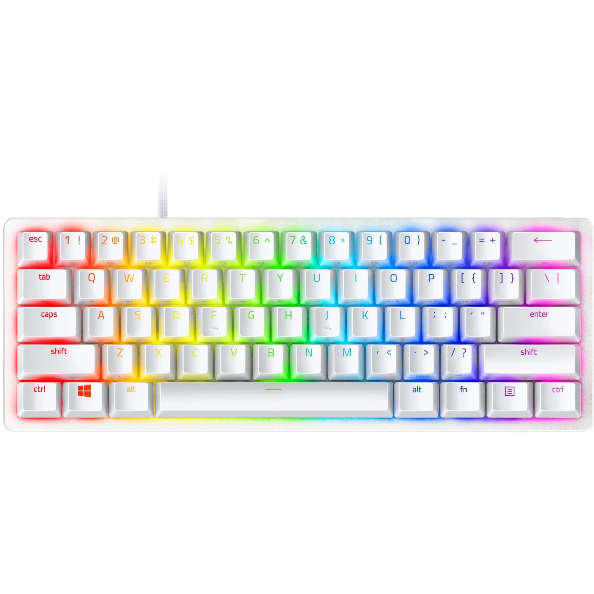Tastierë Gaming Razer Huntsman Mini / Wired / USB-C / 60% / Red Optical - Bardhë - 1