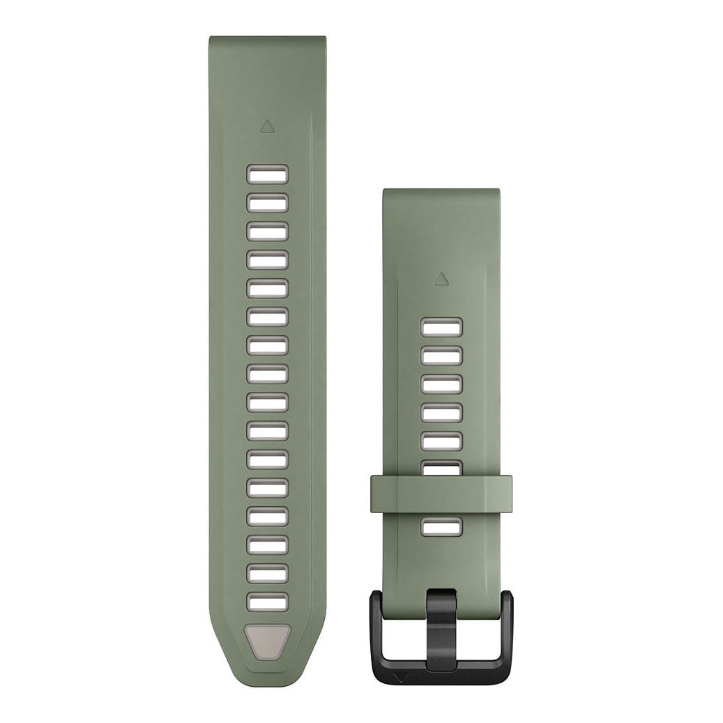 Rrip për orë Garmin QuickFit / 20 mm / Silikon - Gjelbër/Gri