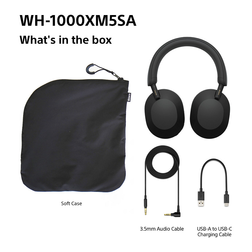 Kufje pa Kabllo Sony WH-1000XM5SA Over-Ear Headphone – Zezë - 6