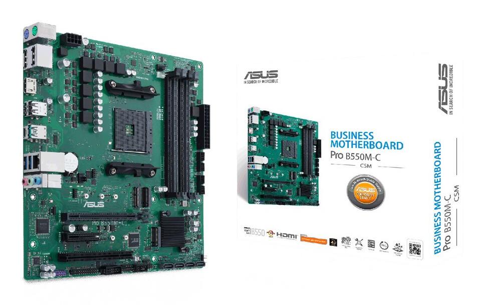 ASUS PRO B550M-C/CSM – AMD B550, AM4, DDR4, 1GbE, Micro-ATX - 3