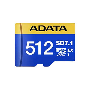 Kartë Memorie SD ADATA Premier Extreme microSDXC 512GB SD7.1 UHS-I U3 V30 A2 – Blu/Verdhë