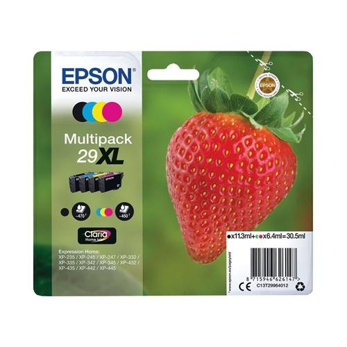 INK Epson 29XL / C13T29964012 / 11.3ml Zezë + 6.4ml Ngjyra / 470 faqe Zezë + 450 faqe Ngjyra – Shumëngjyrësh - 1