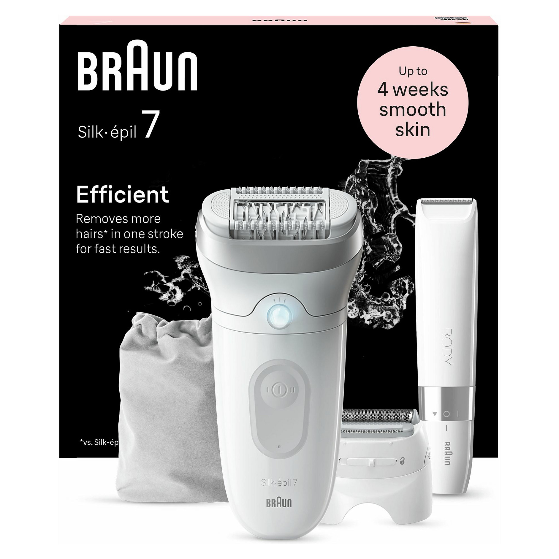 Depilator elektrik Braun Silk-épil 7 7-441 / MicroGrip / 40 Pinça / 0.5mm / Wet & Dry / SmartLight / 40 Min – Bardhë - 2
