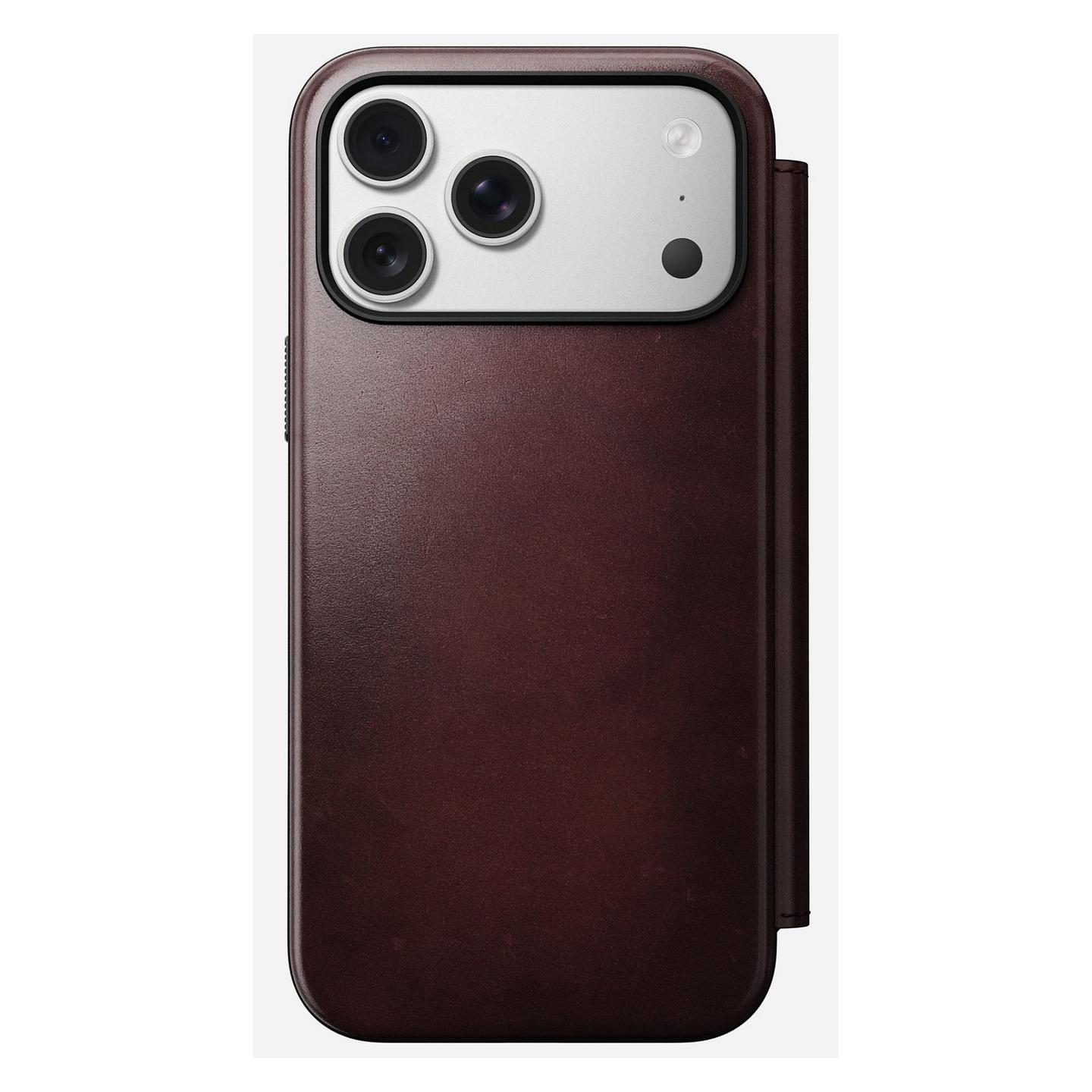 Aksesorë për telefon Nomad Modern Leather Folio / Case / MagSafe / Qi2 / iPhone 17 Pro Max - Kafe - 5