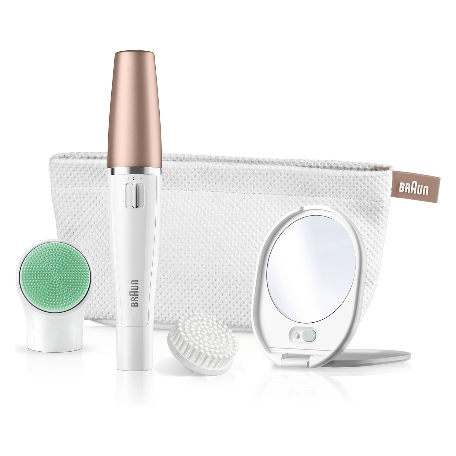 Depilator për fytyrë Braun FaceSpa 851V - Ari/Bardhë
