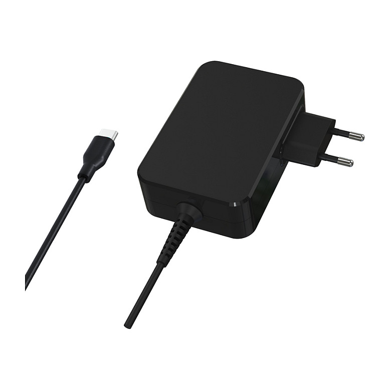 Adapter për Laptop LC-Power LC-NB-GAN-90-C / 90W / USB Type-C PD / GaN - Zezë