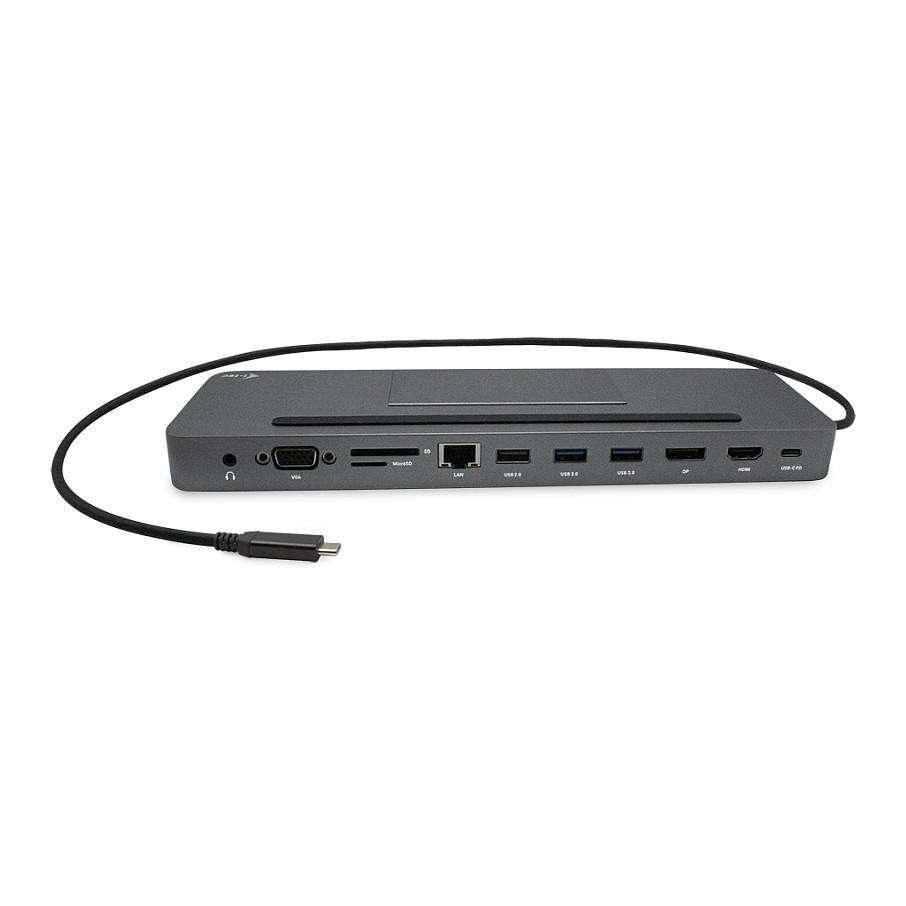 Docking Station i-tec C31FLATPRO100, USB-C, 3x Monitor, PD 85W, HDMI, DisplayPort, VGA, USB, LAN - Hiri - 3