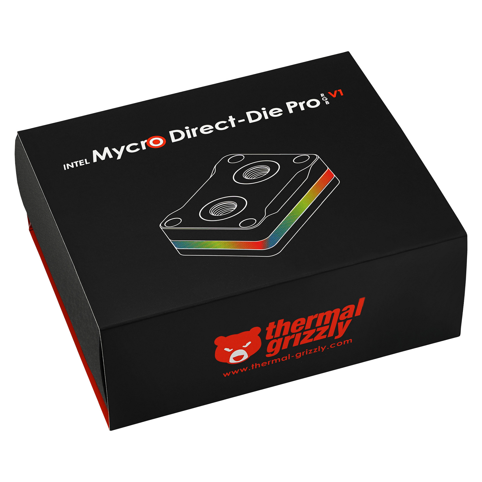 Aksesor për Ftohës Thermal Grizzly Intel Mycro Direct-Die Pro RGB V1 / LGA1700 / Water Block / Direct-Die / ARGB / G1/4" – Zezë/Transparent - 5