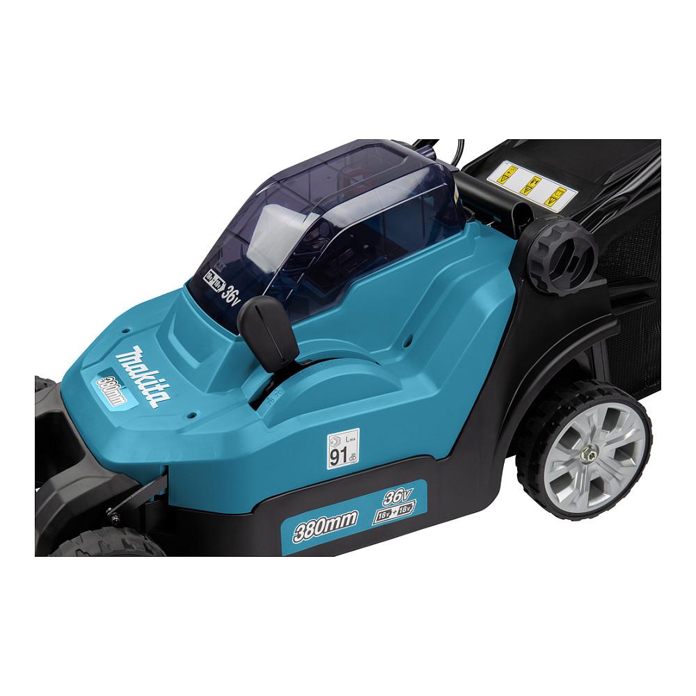 Kositëse Makita DLM382PM2, 36V, Gjerësi Prerjeje 38cm, Kosh 40L, 2x4Ah - Blu/Zezë - 3