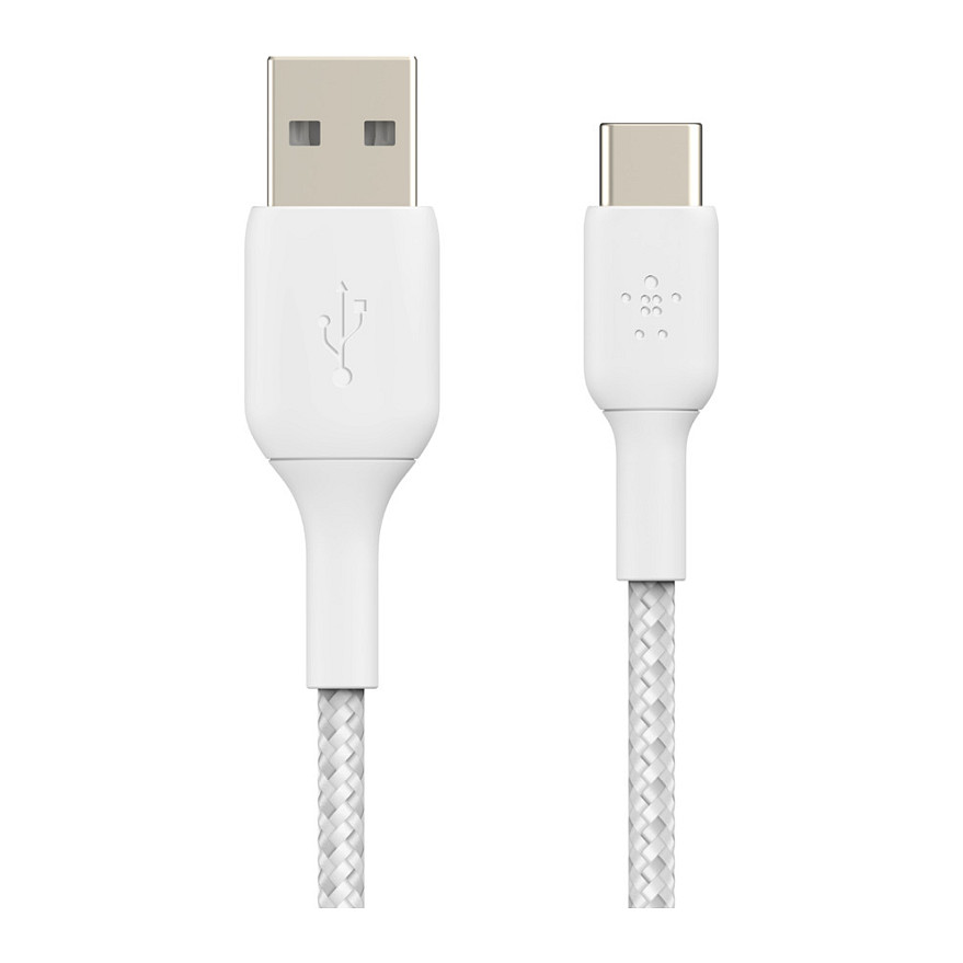 Kabllo USB Belkin USB-C to USB-A Cable / Braided / 2m – Bardhë - 4