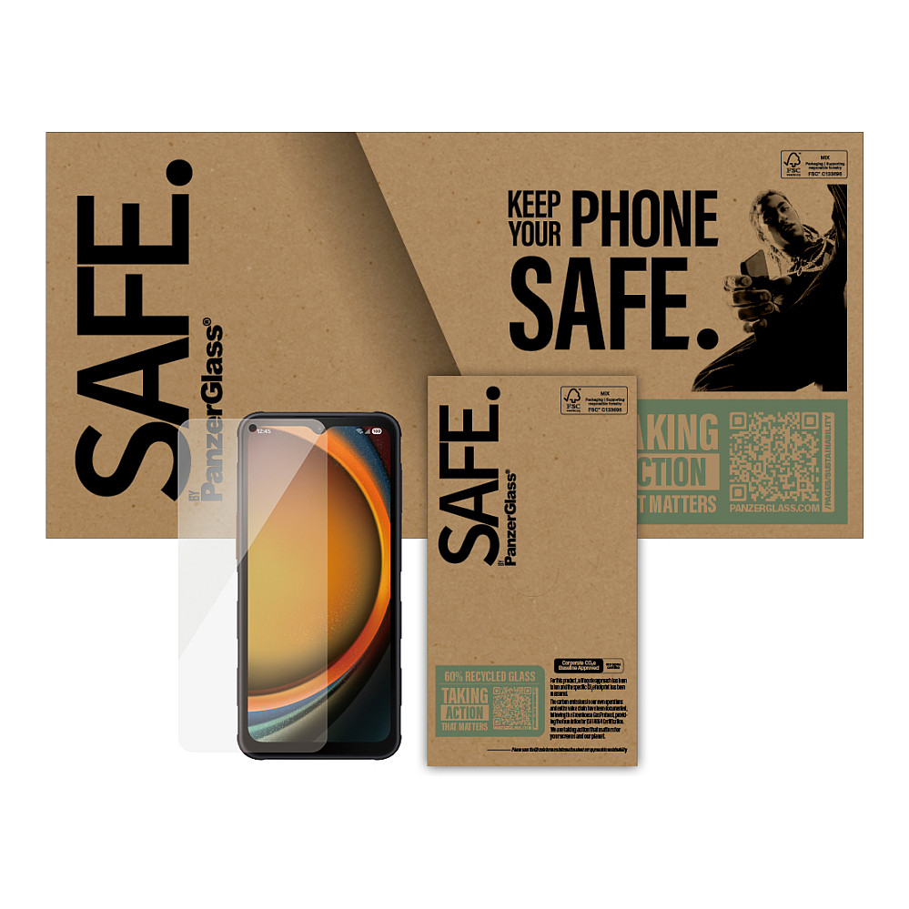 Mbrojtës Ekrani PanzerGlass SAFE. / Galaxy XCover7 Pro / XCover7 / XCover6 Pro / Ultra-Wide Fit / 50-Pack - Transparent - 2