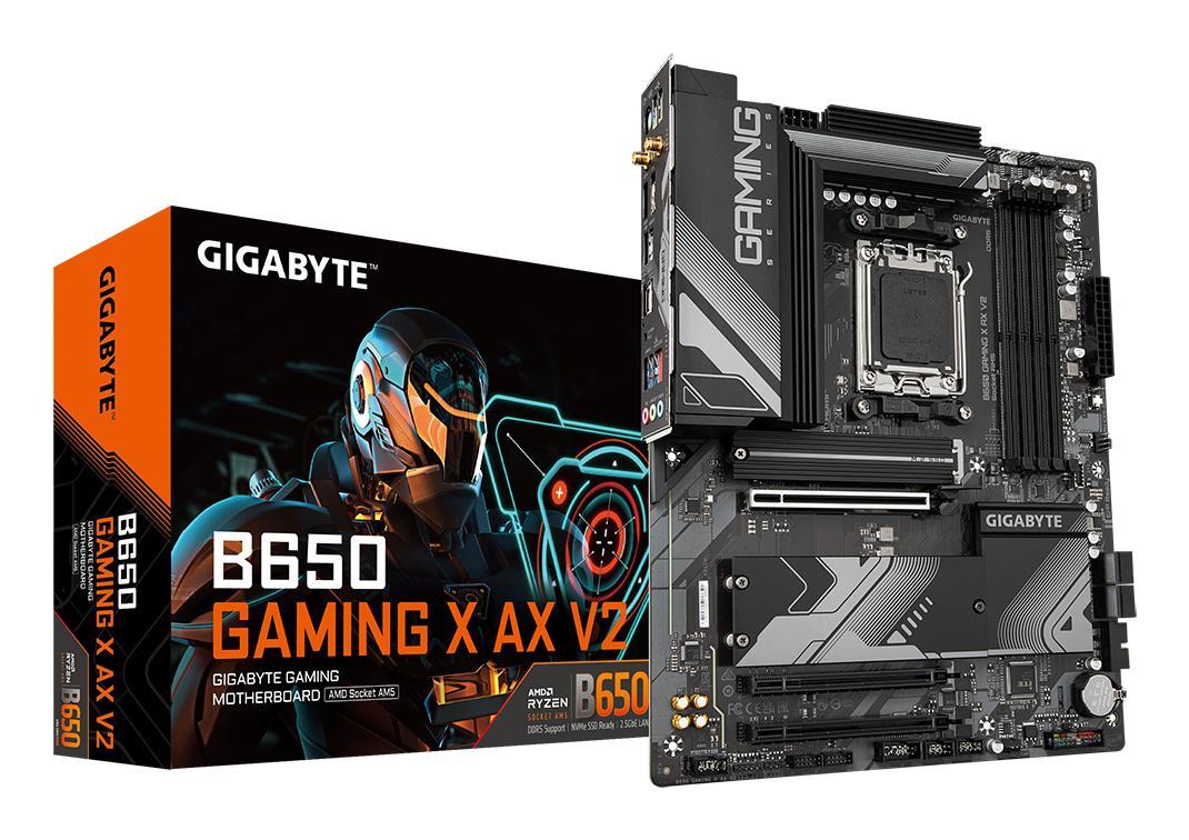 Pllakë Amë GIGABYTE B650 GAMING X AX V2 / AMD B650 / AM5 / ATX / DDR5 / PCIe 5.0 / Wi-Fi 6E / 2.5GbE - 2