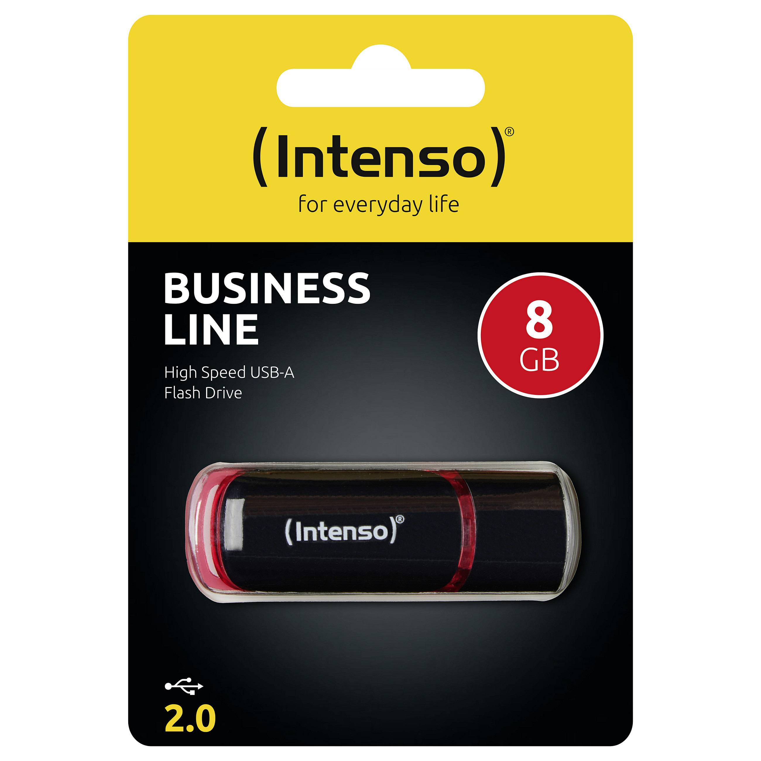 USB Flash Drive Intenso / 8GB / 2.0 / Typ-A / 28MB/s / Kappe – Zezë /Kuqe - 1