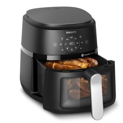 Fryer Philips 2000 Series NA221/00, 4.2L, 1500W, RapidAir, 13 Mënyra Gatimi, Ekran me Prekje - Argjend, Zezë - 4