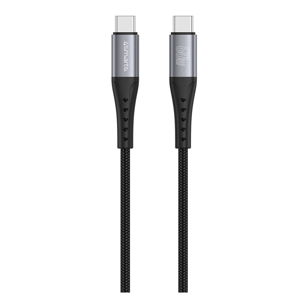 Aksesorë për telefon 4smarts USB-C Cable PrimeCord / 60W / 1.5m – Zezë - 2