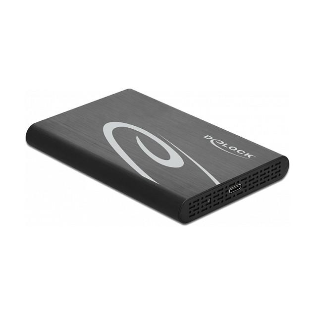 Këllëf për HDD/SSD DeLOCK 42610 / 2.5" SATA / USB 3.2 Gen 2 / 10Gbps – Zezë