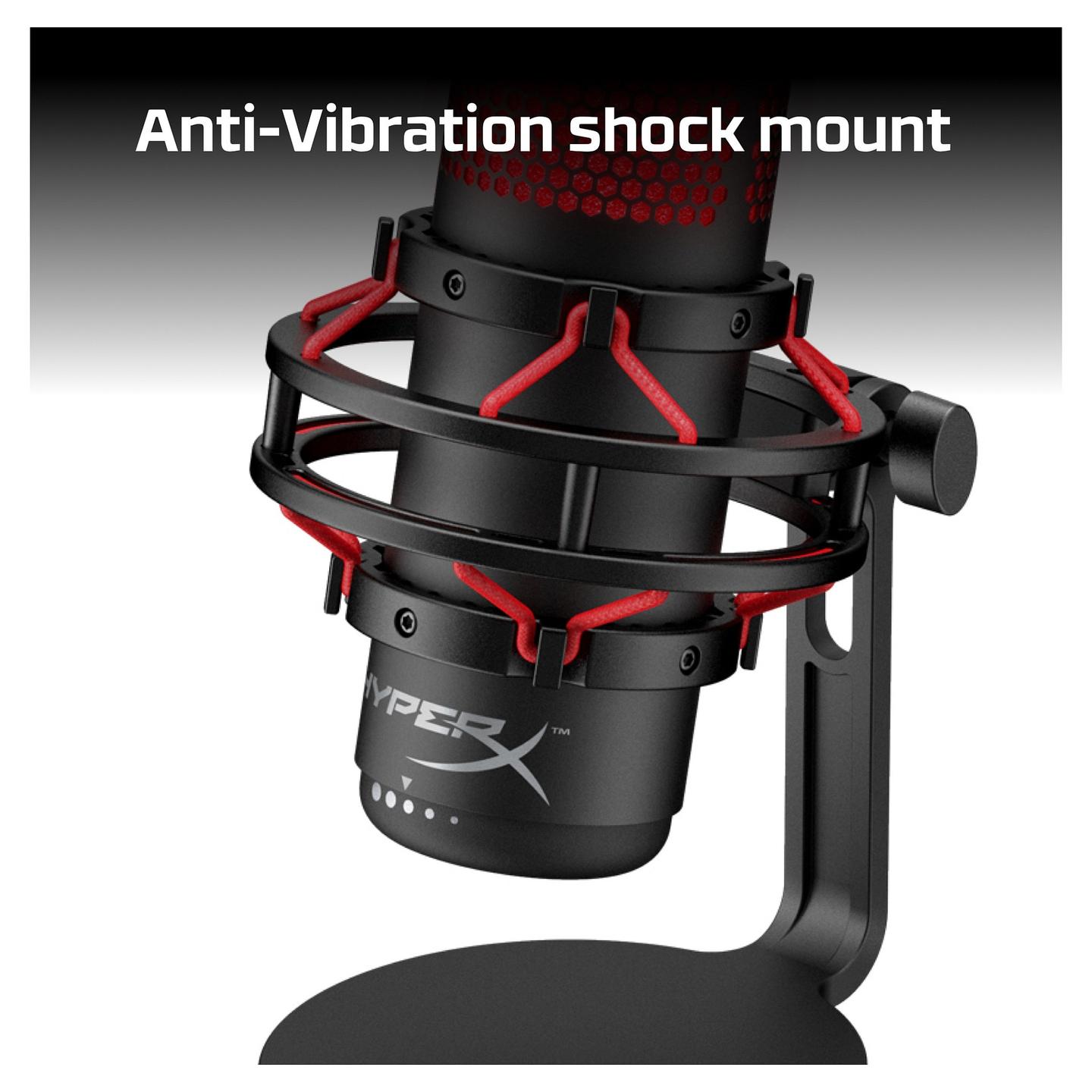 Mikrofon Gaming HyperX QuadCast, USB, 4 Pattern, 20Hz–20kHz, Red Lighting - Zezë - 16