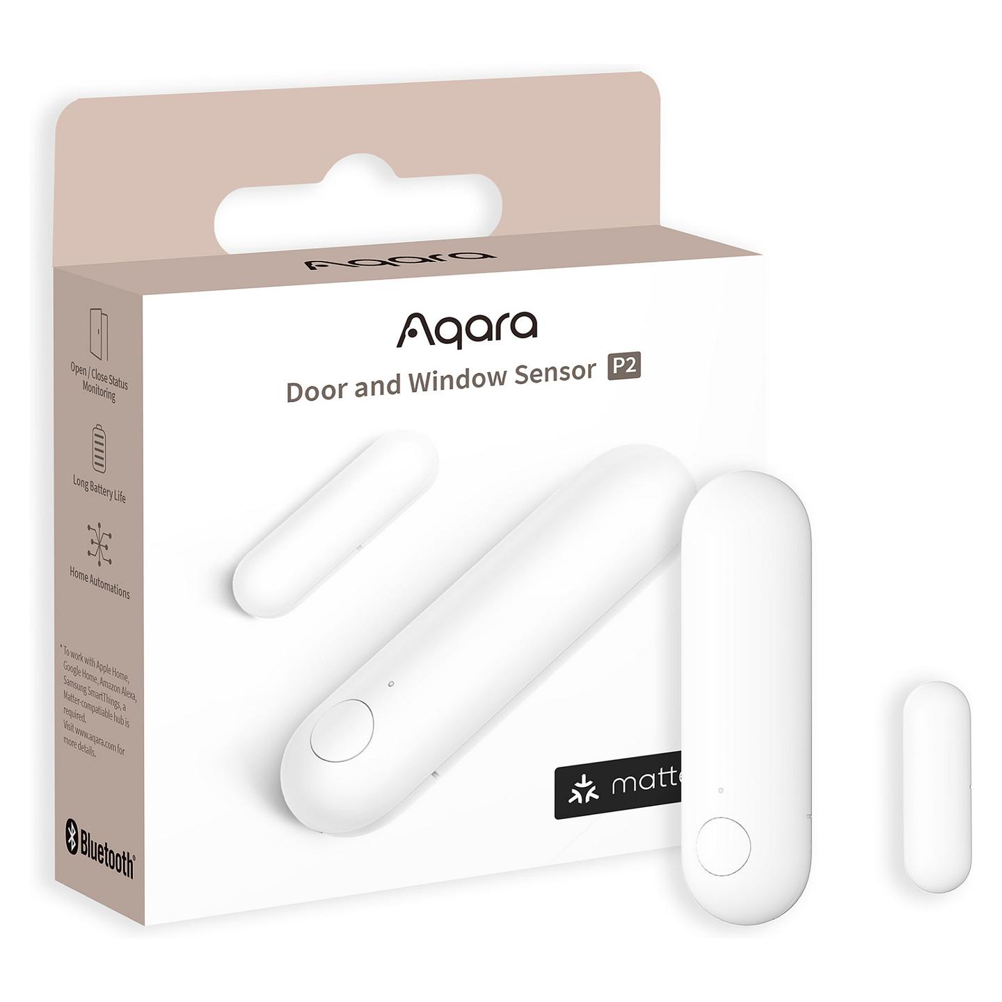 Sensor për Dyer dhe Dritare Aqara P2 DW-S02D, Matter over Thread, Bluetooth 5.0, Bateri CR123A - Bardhë - 18