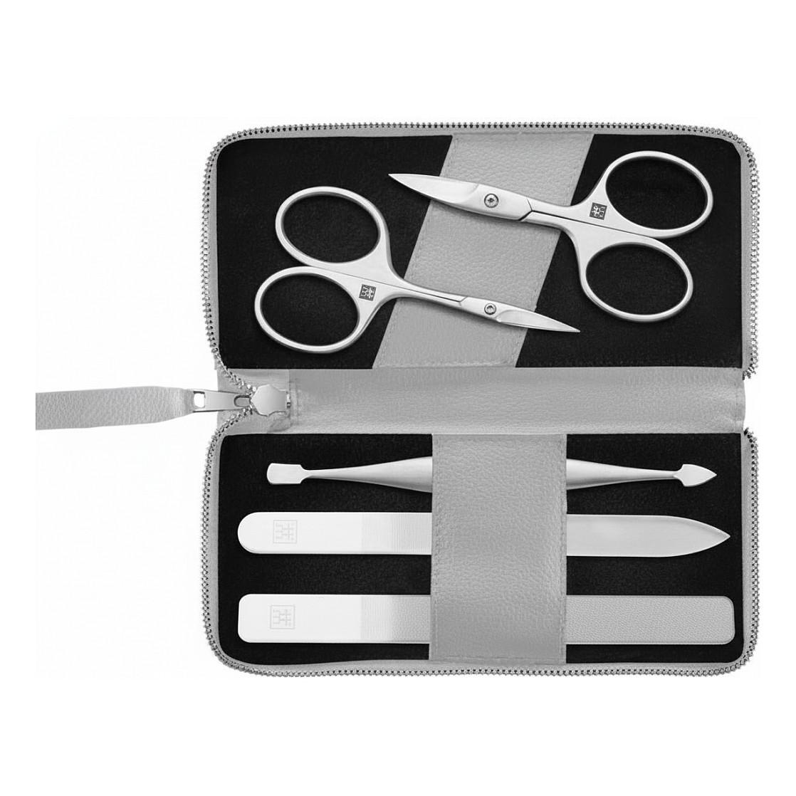 Set Manikyrë dhe Pedikyrë Zwilling Premium, 5 Pjesë, Çelik Inoks, Këllëf Vegan 