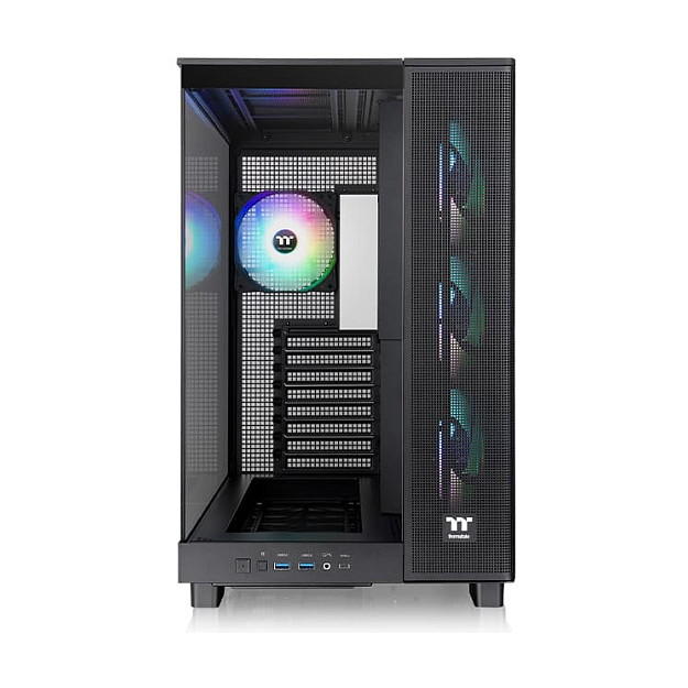Kasë PC Thermaltake View 380 XL TG ARGB / Midi Tower / ARGB / 4x 120mm Fan / SSD 2.5" / HDD 3.5" - Zezë - 2