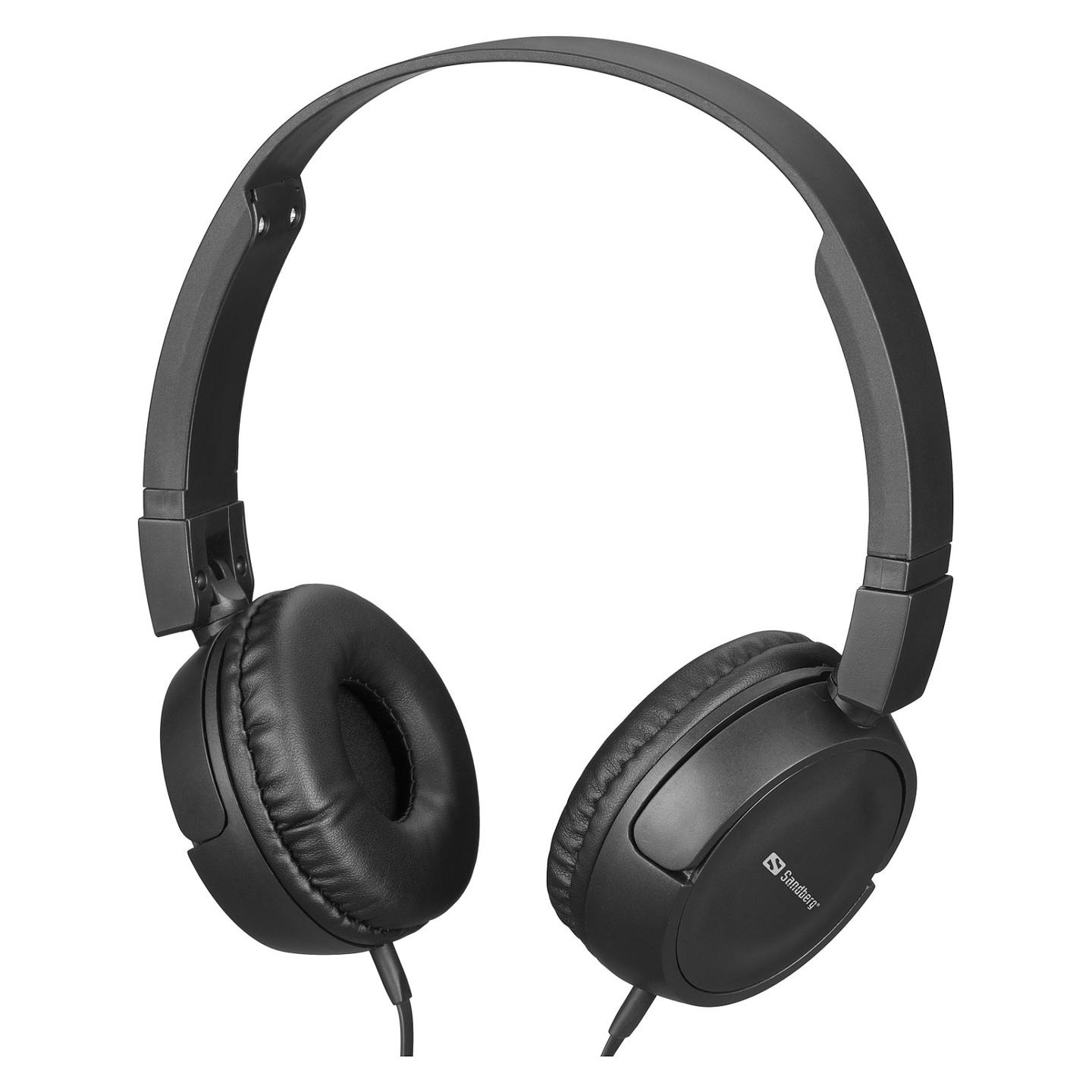 Kufje me Kabllo Sandberg Saver MiniJack HeadPhoneTravel, 3.5mm MiniJack, 40mm - Zezë - 1