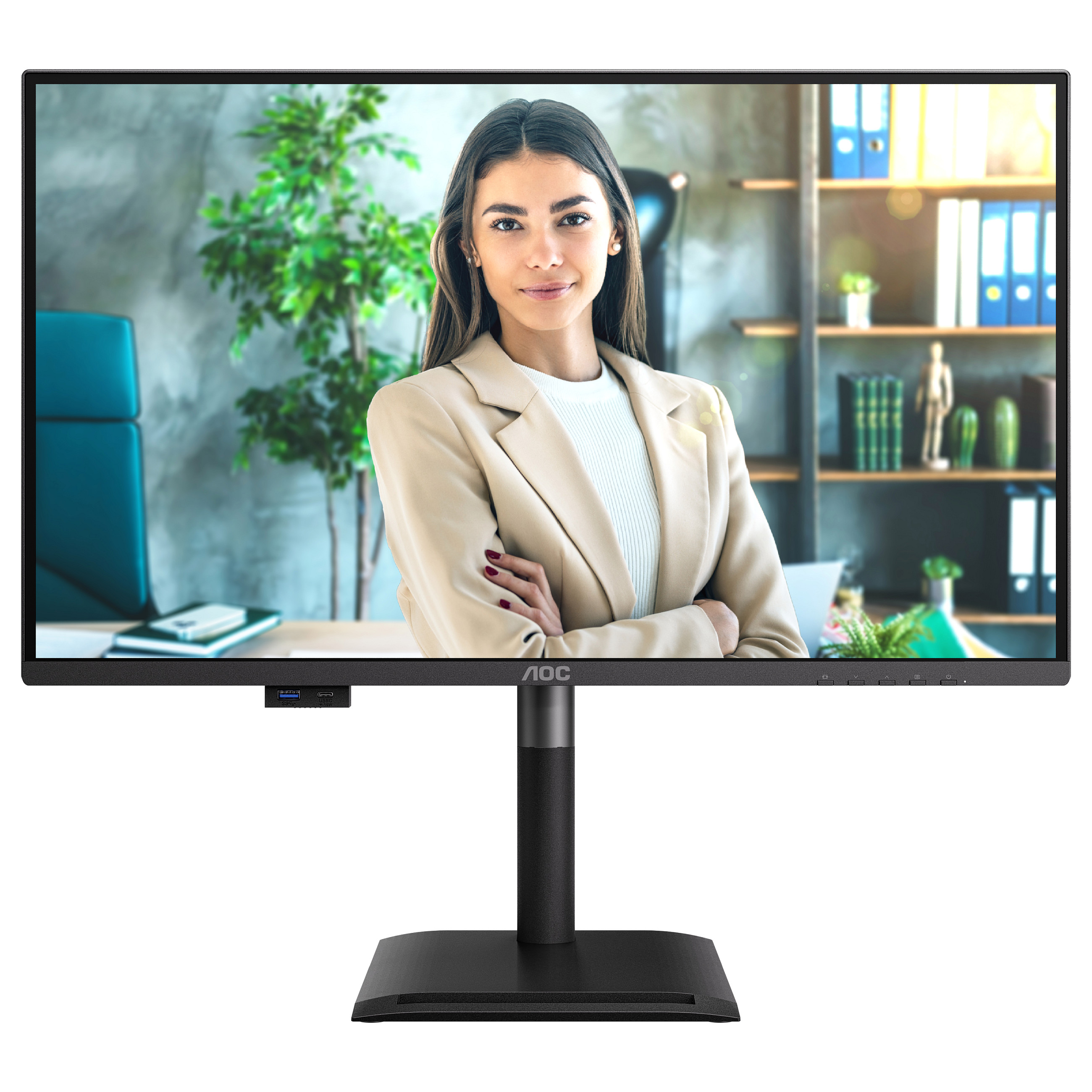 Monitor AOC Q27P4U / 27" / Wide Quad HD IPS / 120 Hz / 4ms / USB + USB-C + HDMI + DP - Zezë - 5