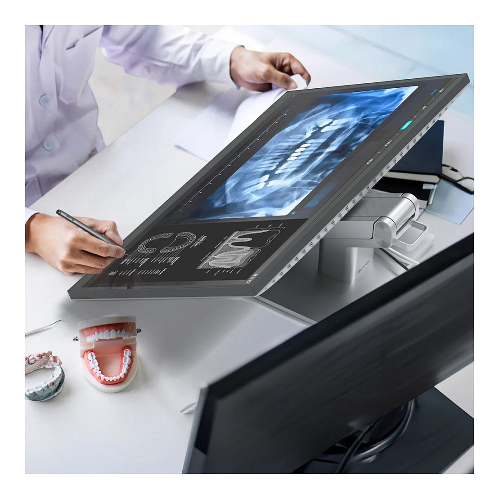 Monitor Alogic TFT Clarity Fold / 27"/ 4K Ultra HD IPS QD Touch / 60Hz / 14ms / Webcam / USB-C+DP+HDMI - Zezë/Argjendi - 9