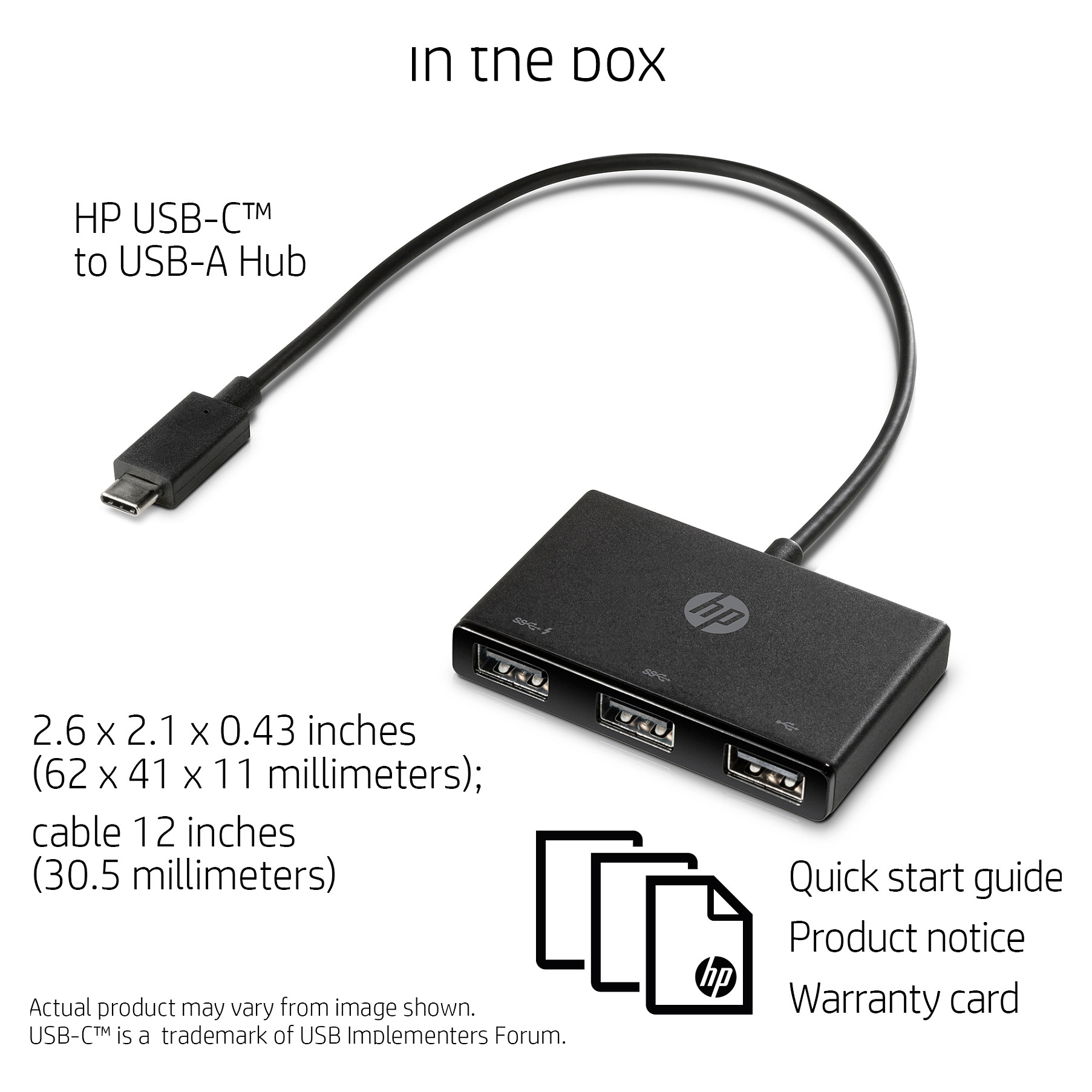 HP USB-C to USB-A Hub - 2