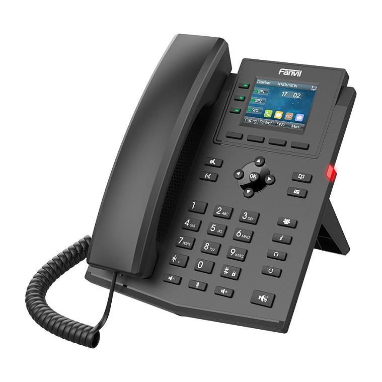 Telefon VoIP Fanvil X303-2, 4 Llogari SIP, Ekran 2.4" me Ngjyra - Zezë - 2
