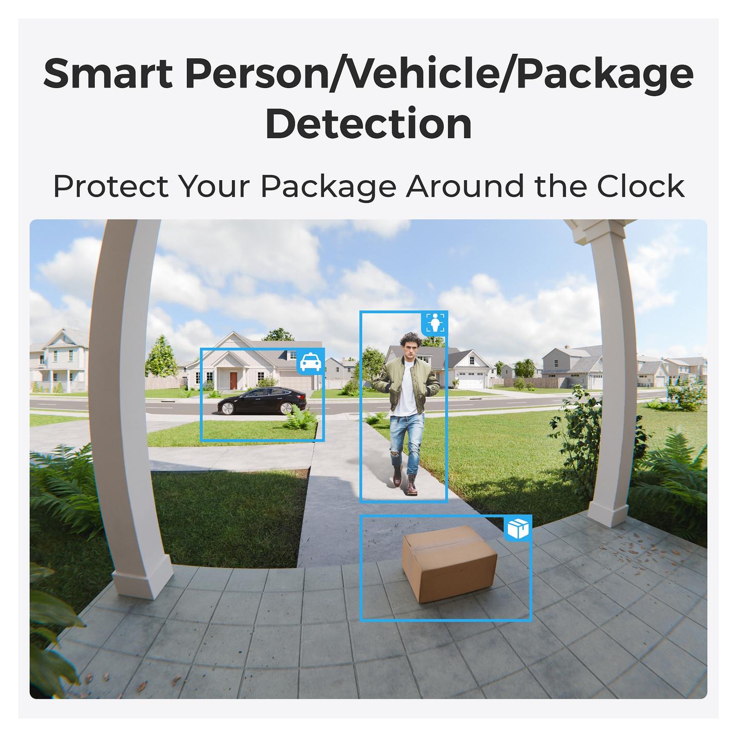 Video Doorbell Reolink D340B, 4MP, 2048 × 2048, Wi-Fi 2.4/5 GHz, Chime, 64GB microSD - Zezë/Bardhë - 6