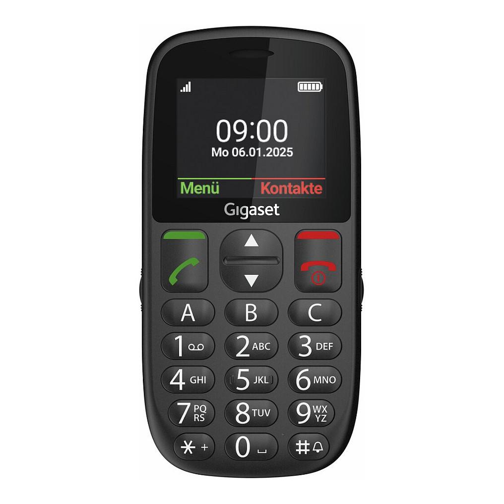 Telefon i Thjeshtë Gigaset GL395, 2G, Dual SIM, Ekran 2.2" TFT me Ngjyra, 32MB RAM, 32MB Memorie, Buton SOS, IP44 - Zezë