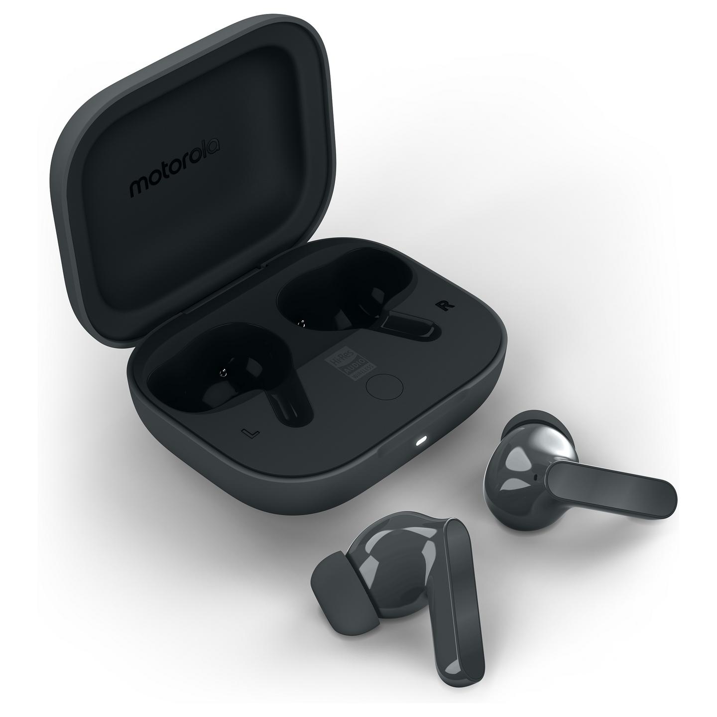 Kufje pa kabllo Motorola Moto Buds Bass / Bluetooth 5.3 / 12.4mm / ANC / Hi-Res Audio - Dark Shadow - 9
