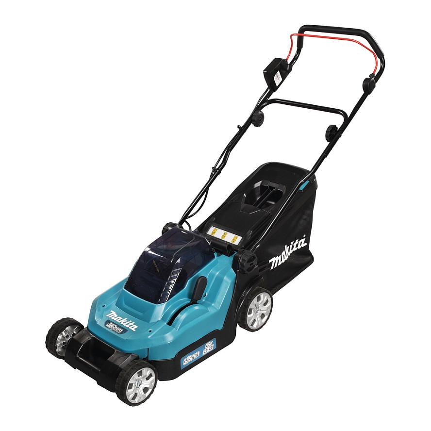 Kositëse Makita DLM382PM2, 36V, Gjerësi Prerjeje 38cm, Kosh 40L, 2x4Ah - Blu/Zezë