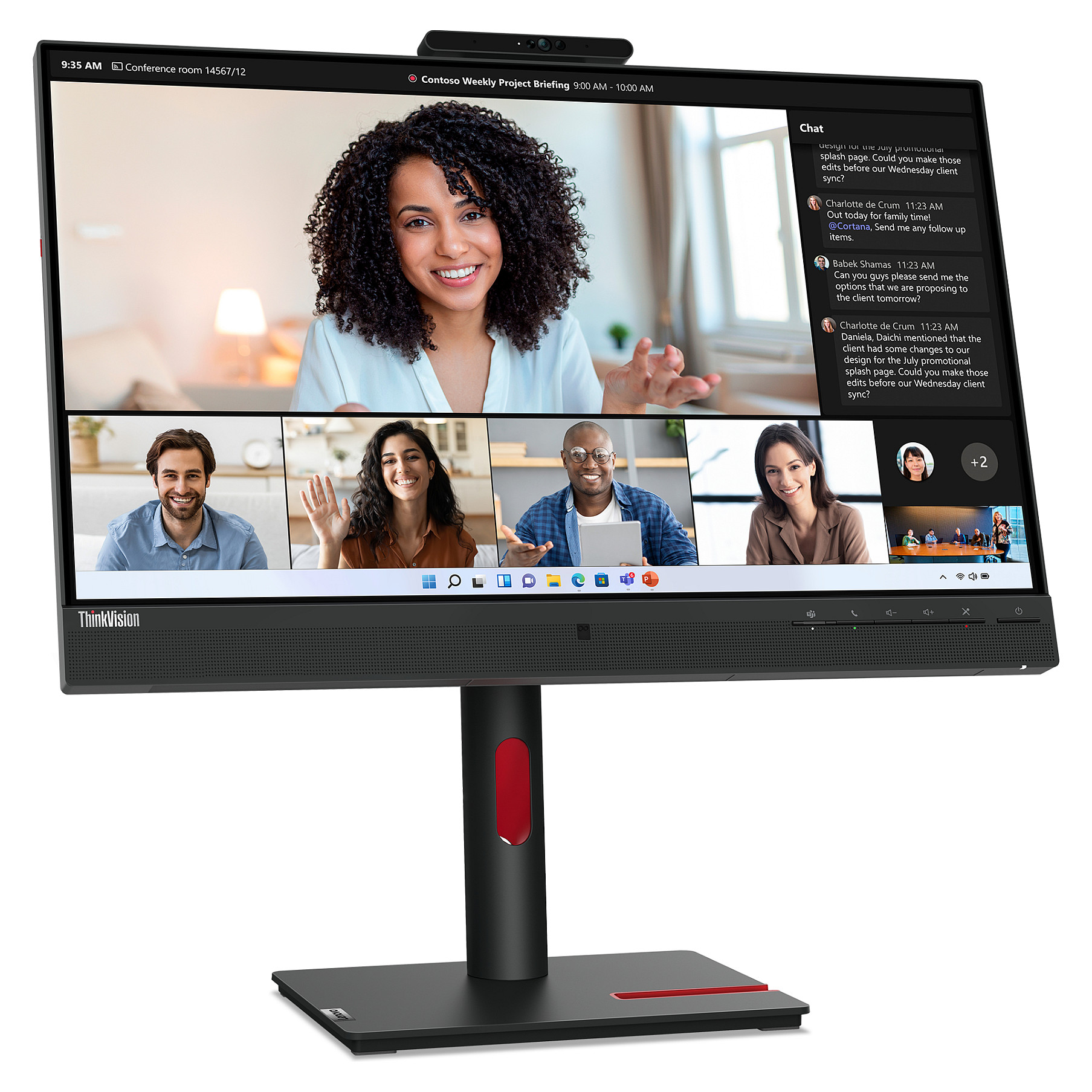 Monitor Lenovo ThinkVision T24mv-30 / 23.8"/ Full HD IPS / LED / 75Hz / 6ms / USB-C + USB-A + HDMI + DisplayPort - Zezë - 4