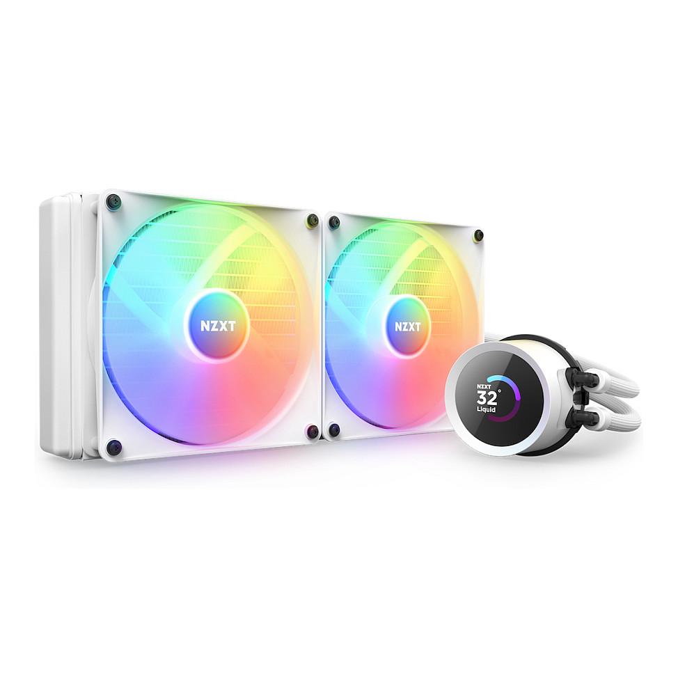 Ftohës për Procesor NZXT Kraken 280 RGB / 280mm / 2x140mm / AIO / Ekran LCD / RGB - Bardhë