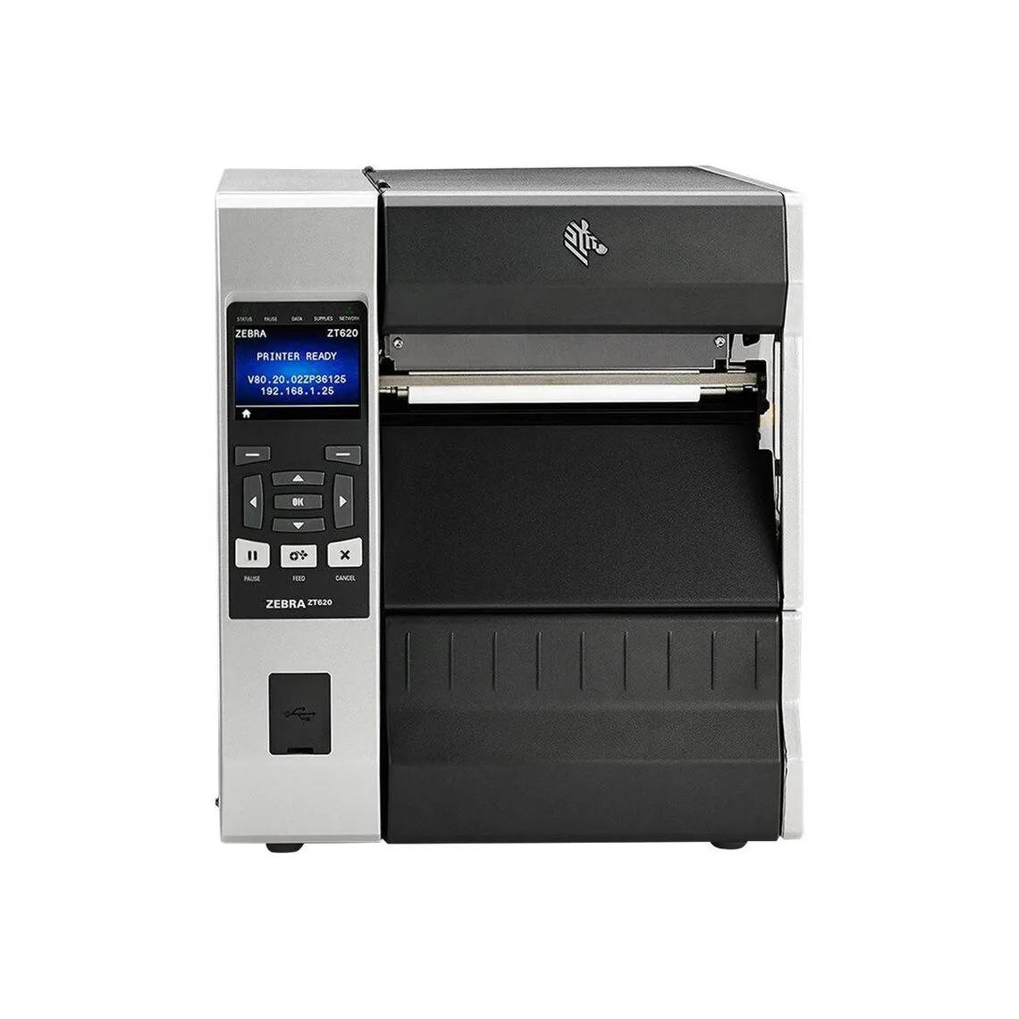 Printer Label Zebra ZT620 / Për Etiketa / 203 DPI / 168mm / 305 mm/sec / USB + LAN - Zezë/Hiri - 1