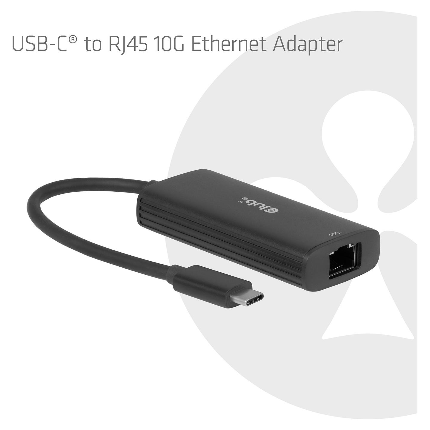 Adapter për Rrjet CLUB3D CAC-2531, USB-C 20Gbps në RJ45, Ethernet 10Gbps, 2.5G/5G/10G – Zezë - 4
