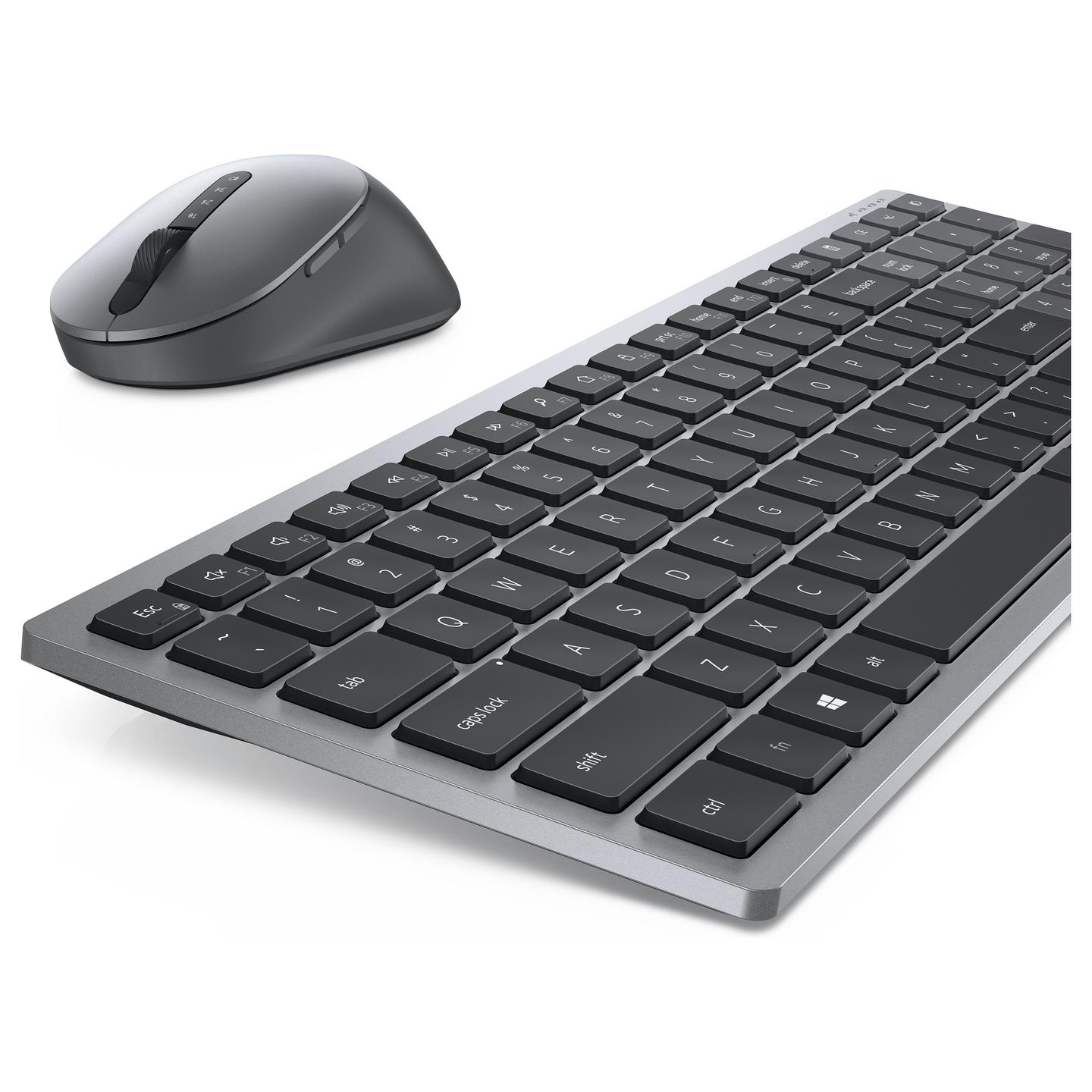 Combo (Tastierë & Maus) Dell Pro Plus Compact KM7120W, Full Size, QWERTY US International, RF Wireless + Bluetooth, Scissor, 7 Butona - Gri - 9