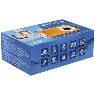 Kamerë digjitale Easypix Aquapix W3027 / 5MP / 30MP Interpolated / 1080p Full HD / 4x Digital Zoom / 2.7" LCD / 3m Waterproof - Portokalli - 3