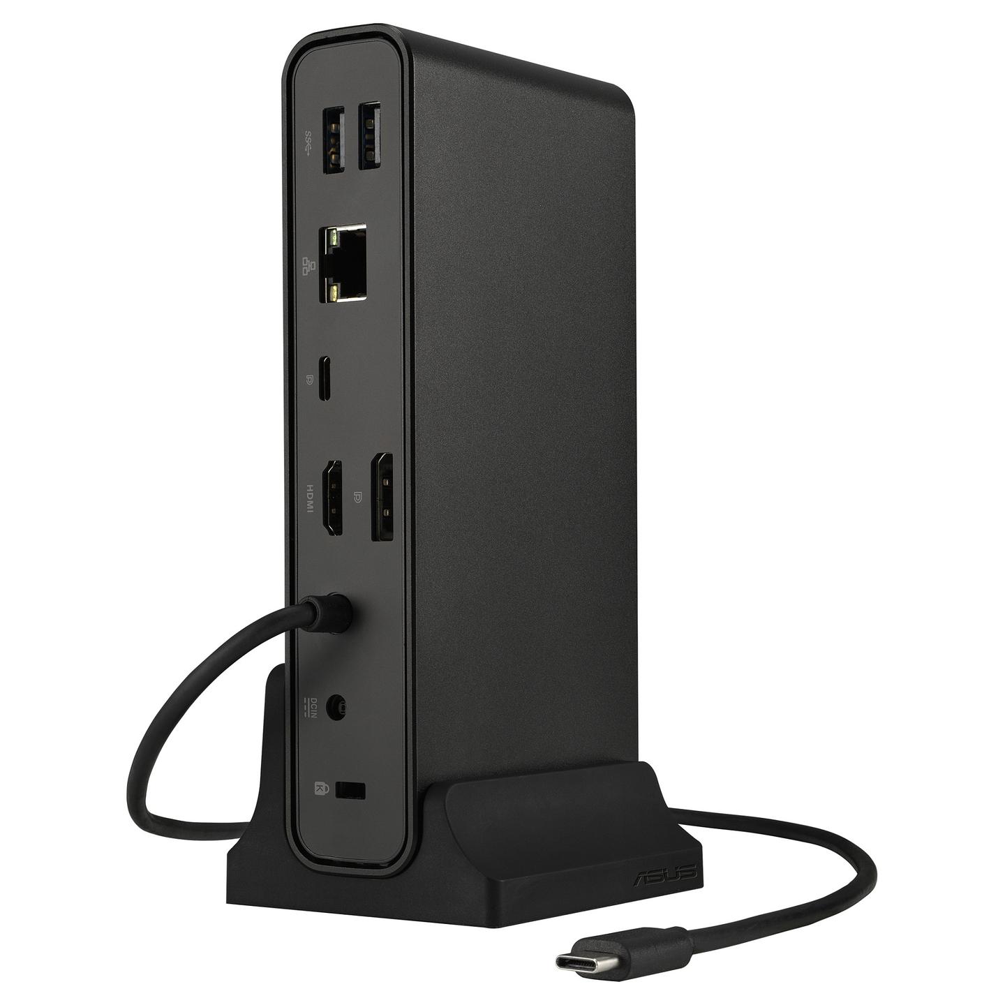 Docking Station ASUS DC300, 3× Video, HDMI 2.0, DisplayPort 1.4, USB-C, USB-A, Gigabit Ethernet, SD, PD 90 W – Zezë - 6