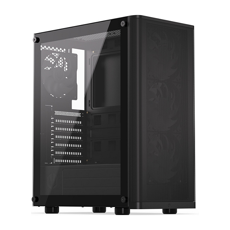 Kasë PC ENDORFY Ventum 200 ARGB / Midi Tower / ATX / 3x 120mm + 1x 120mm ARGB Fan / Tempered Glass - Zezë - 3