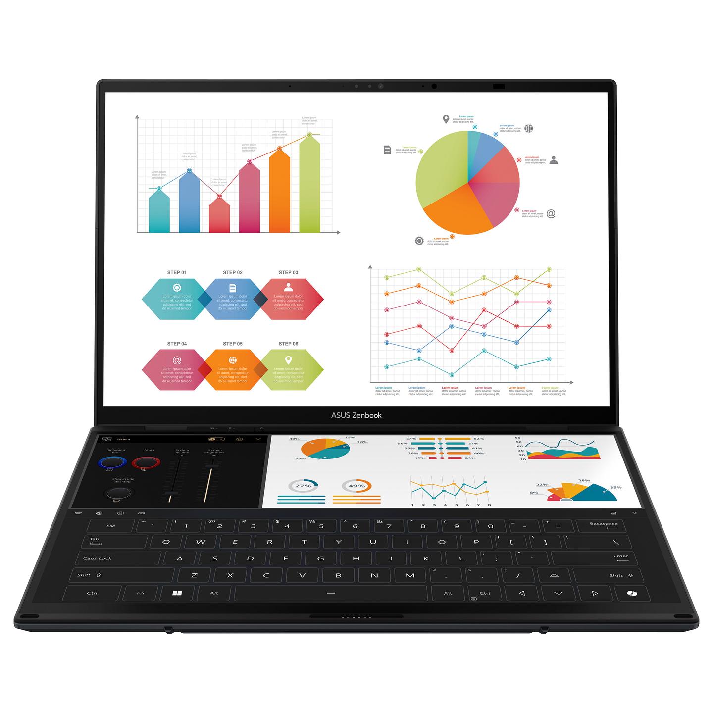 Laptop ASUS Zenbook Duo UX8406CA-QL055W / Ultra 9 285H / 16GB LPDDR5x / 1TB / 14" WUXGA OLED Touch 60Hz / Intel Arc Graphics - Hiri - 6