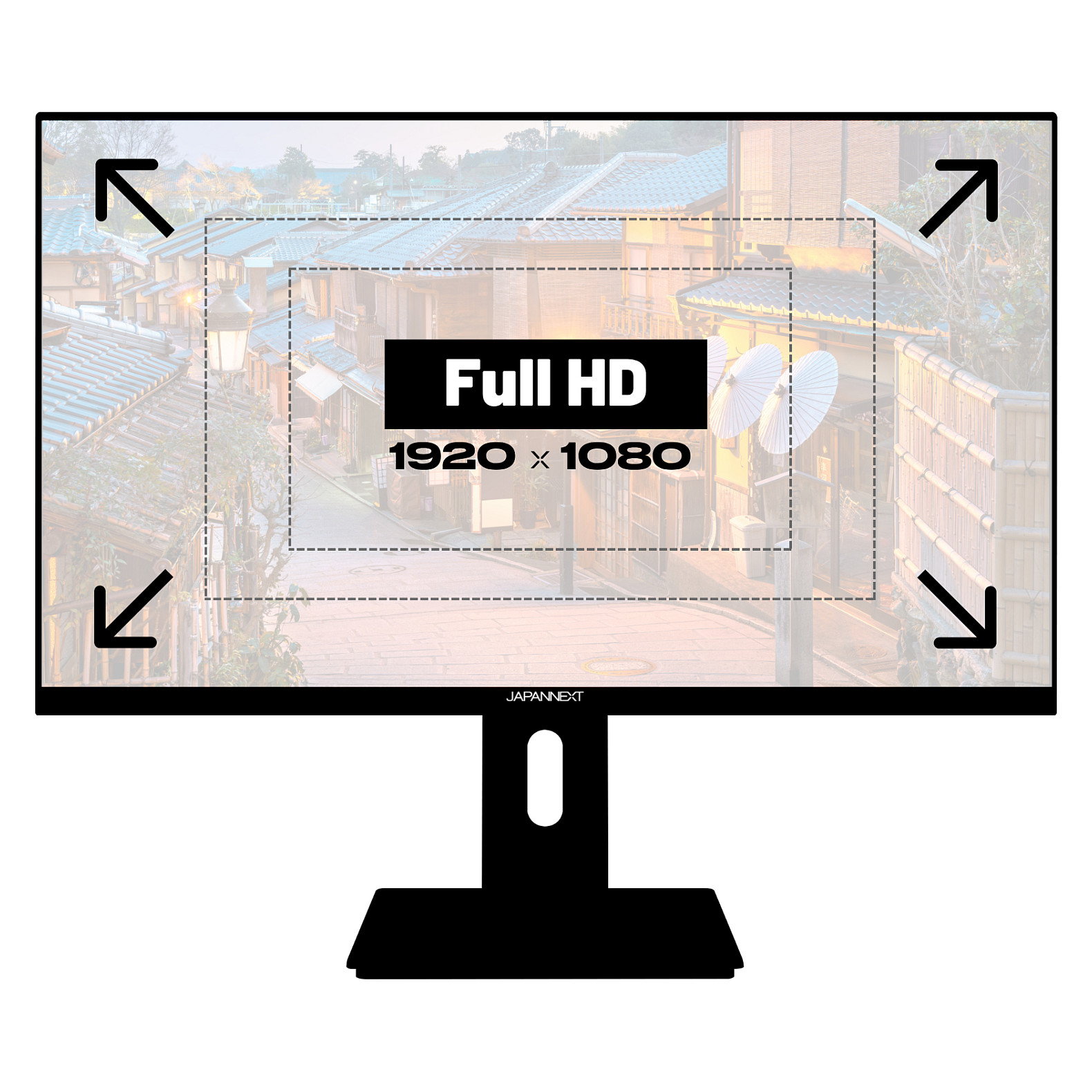 Monitor JapanNext JN-IPS238FHDR-C65W-HSP / 23,8"/ Full HD IPS LED / 75Hz / 14ms / HDMI+DP - Zezë - 7