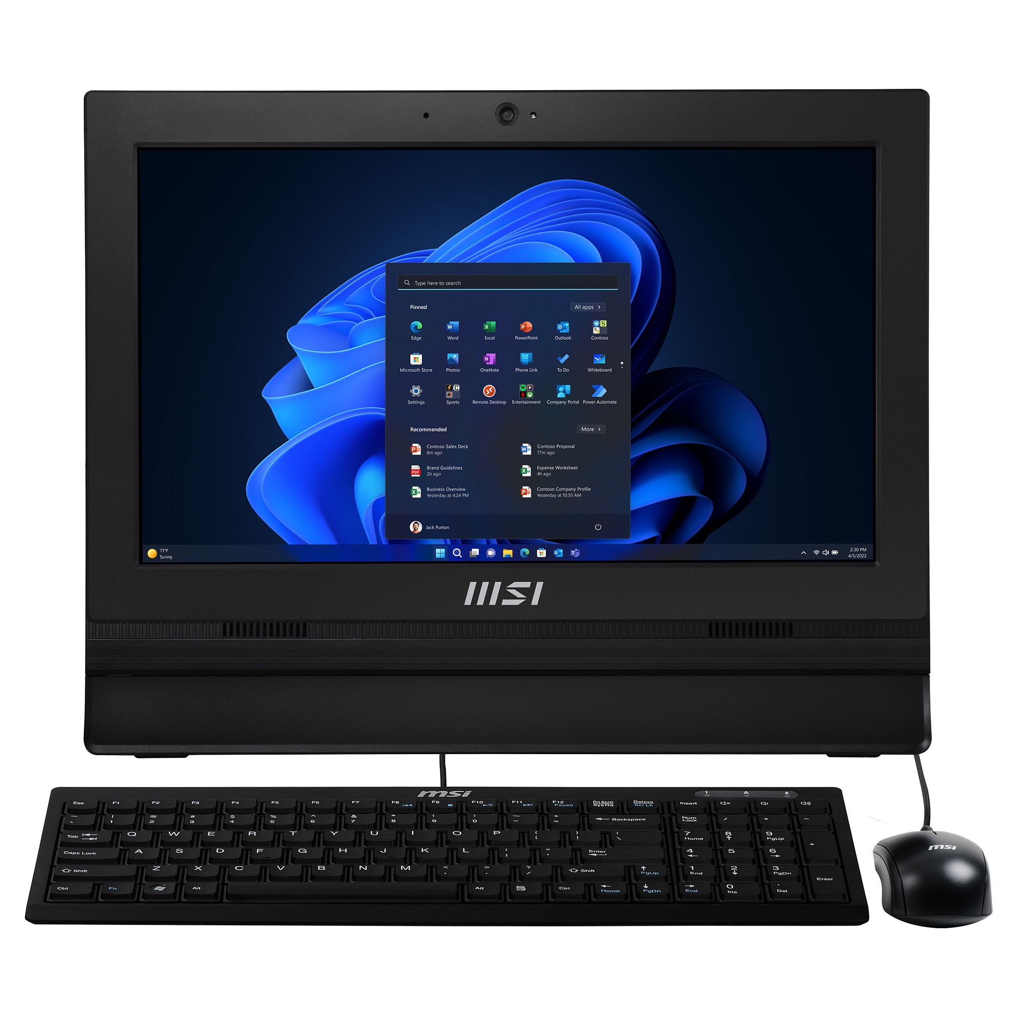 AIO MSI PRO AP162T ADL-019DE 15.6" HD N100/4GB/128GB/black W11P - 4