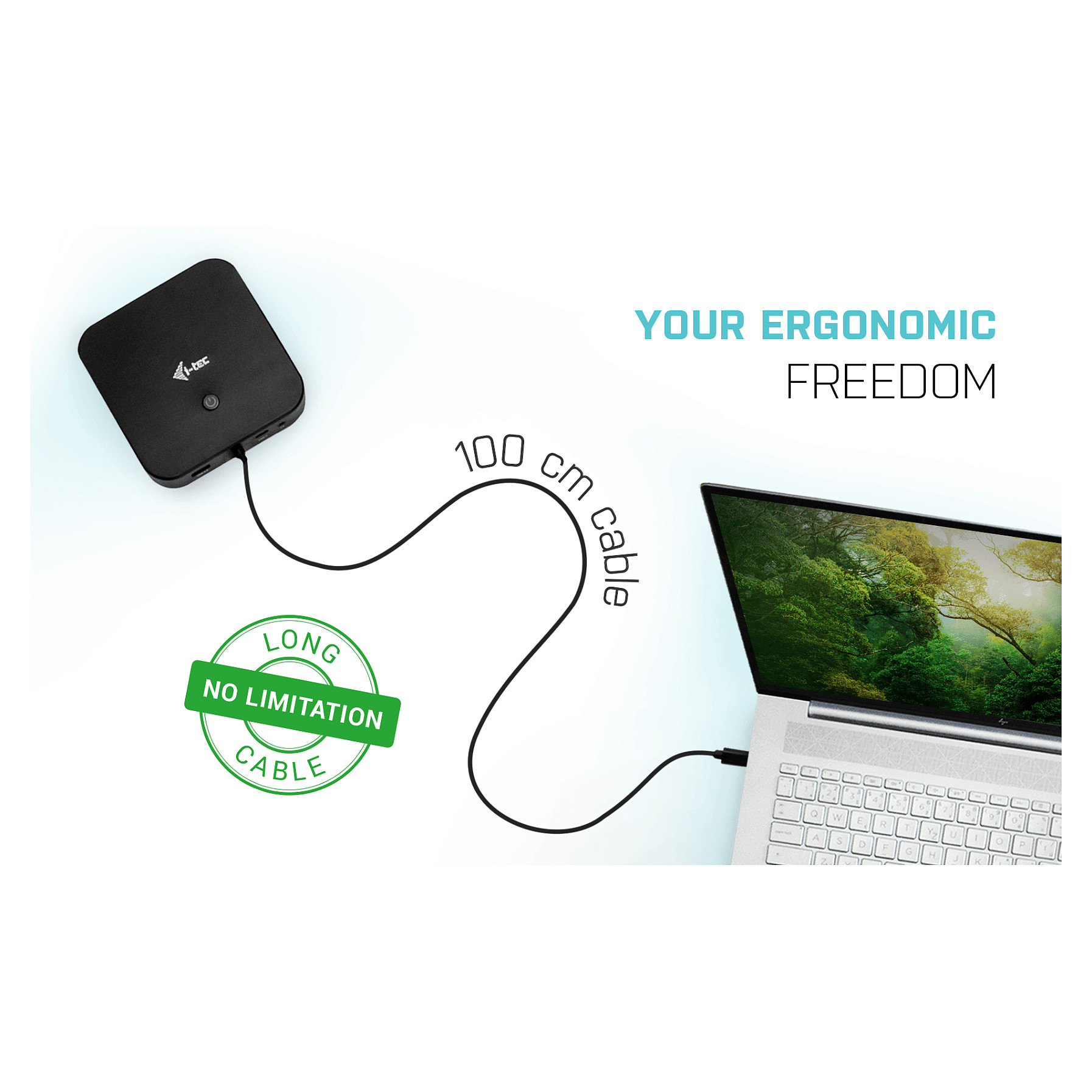 Docking Station D I-TEC USB-C Dual Display PD - 21